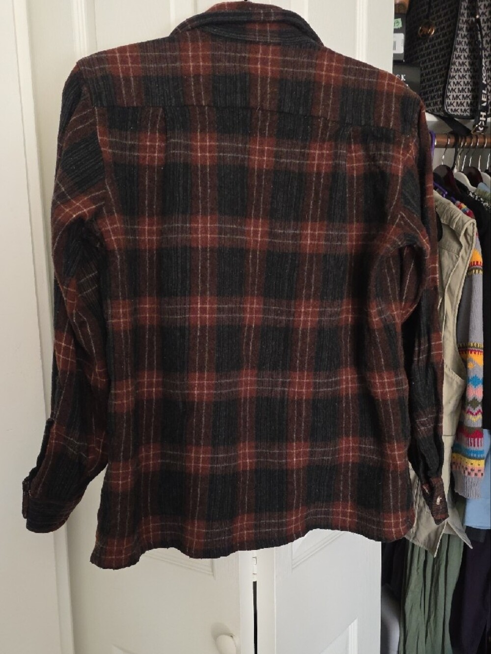 Worthington Men's Plaid Button-Down Shirt - Brown & Black - Picture 8 of 9